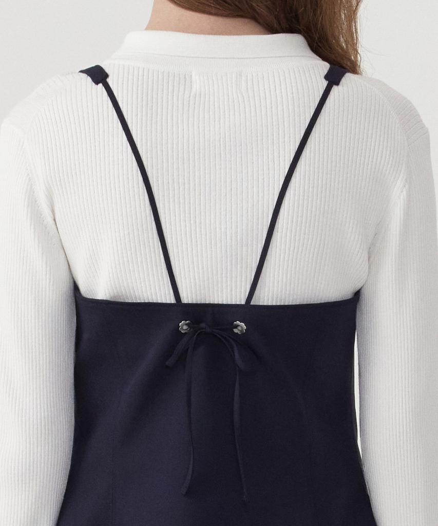 Covernat Woman Pinafore Mini Dress Navy