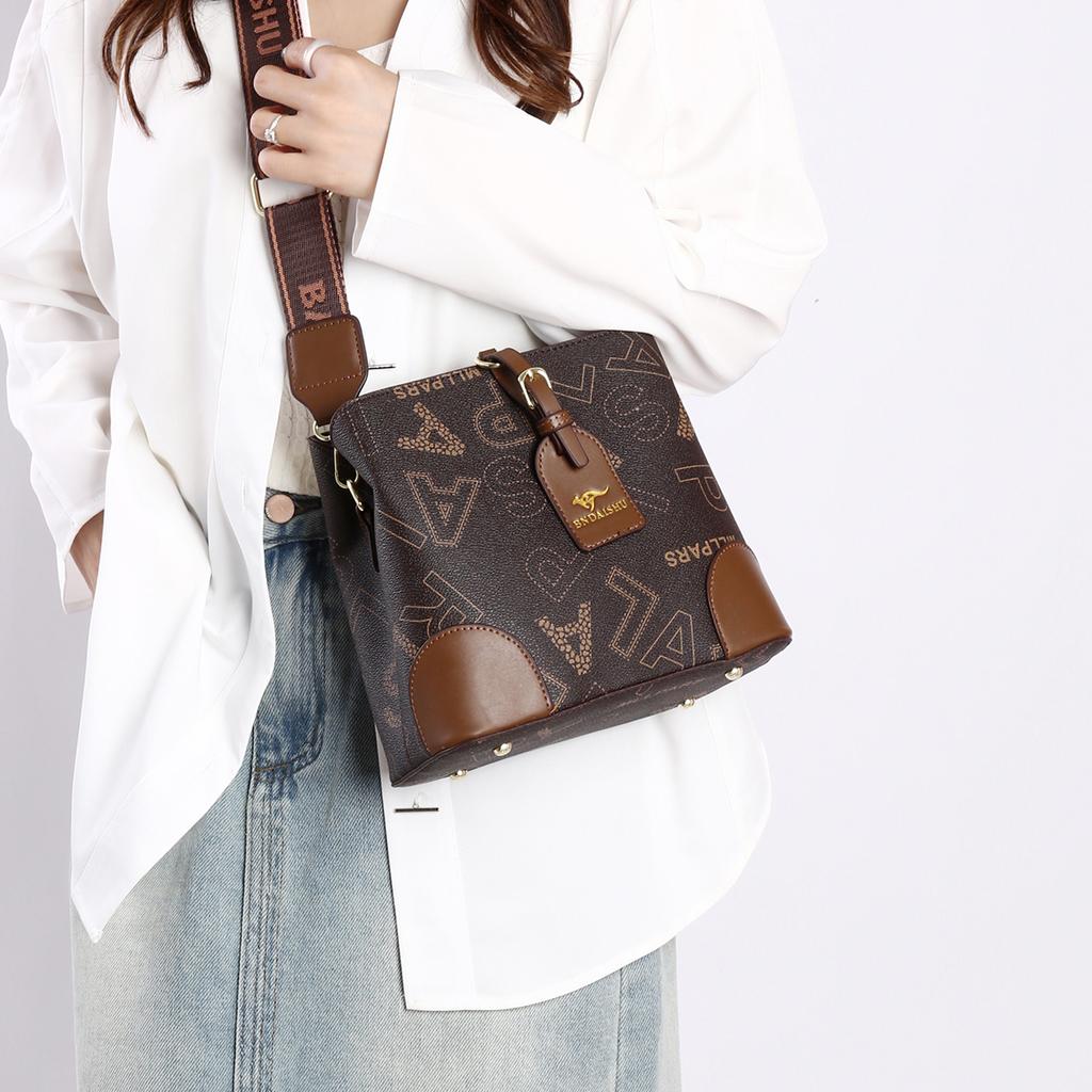 Винтажная сумка через плечо для женщин, легкая, из искусственной кожи с буквенным принтом, с несколькими отделениями, застежкой-молнией для ежедневных поездок на работу