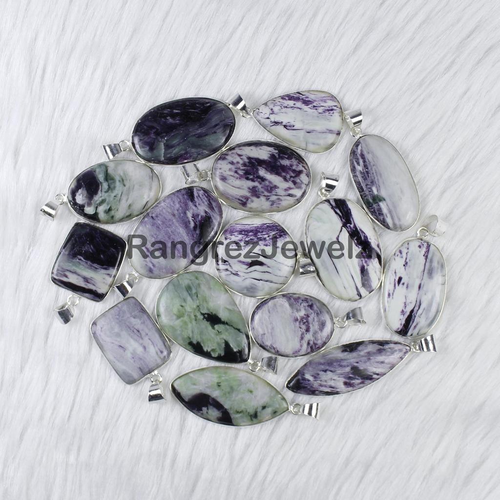 Kammererite Gemstone Pendant Making For Silver Jewelry Supply Healing Crystal Pendant Necklace Bulk Wholesale Bezel Pendant Lot