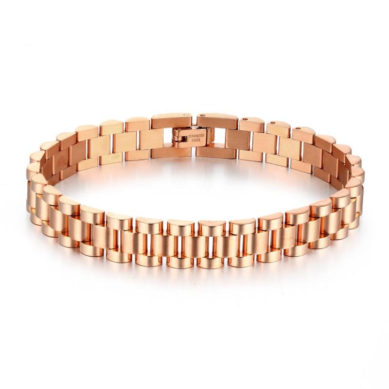 Stainless Steel Couple Bracelet Geometric Minimalist Design Women Men 8mm 10mm 12mm Polished Finish