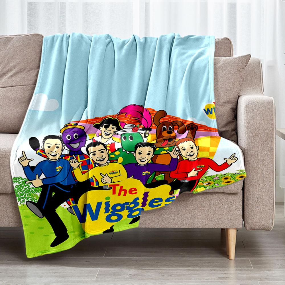 The Wiggles Theme Printed Blanket - Perfect for Couch, Bed, Travel & Outdoor Use | Machine Washable, Cozy & Durable.