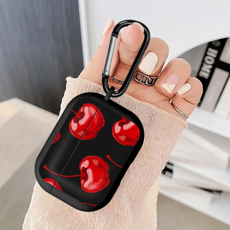 Красный Чехол-Вишенка Для Airpods 4 2 1 Pro3 Pro2 3 Pro Чехлы для Наушников Чехол