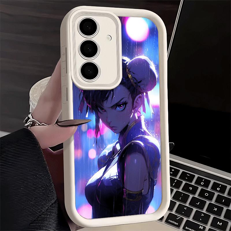 Чехол для телефона Samsung Galaxy S26 S25 Ultra S24 FE ChunLi S-Street F-FighterS Shell S23 Plus S22 + S21 S20 5G Мягкий силиконовый Fund