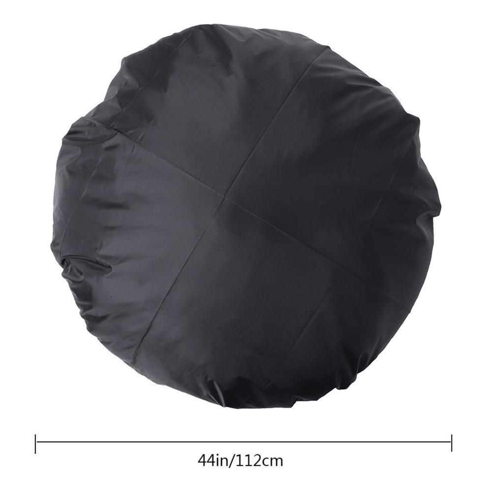 Oxford Cloth Round Outdoor Grill Protective Cover 44.09x8.27in Black 44 Inch Smoker Fabric Cover Thick Woven Protective Cloth