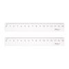 uxcell 15cm Metric Plastic Straight Ruler with Wavy Lines, Clear Measuring Tool for Classroom, Home, and Office Use, 2 Rulers In 1 Set