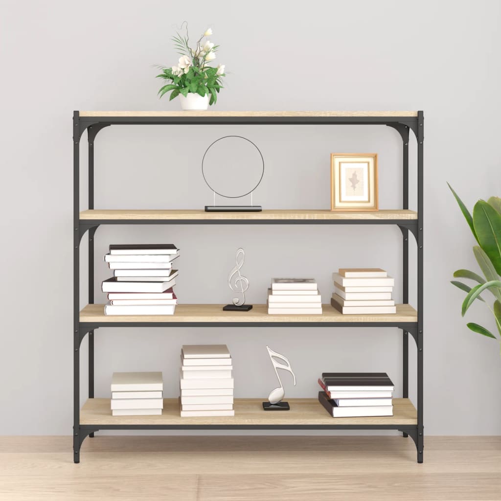 Bookshelf Sonoma Oak 100 x 33 x 100 cm Particleboard and Steel