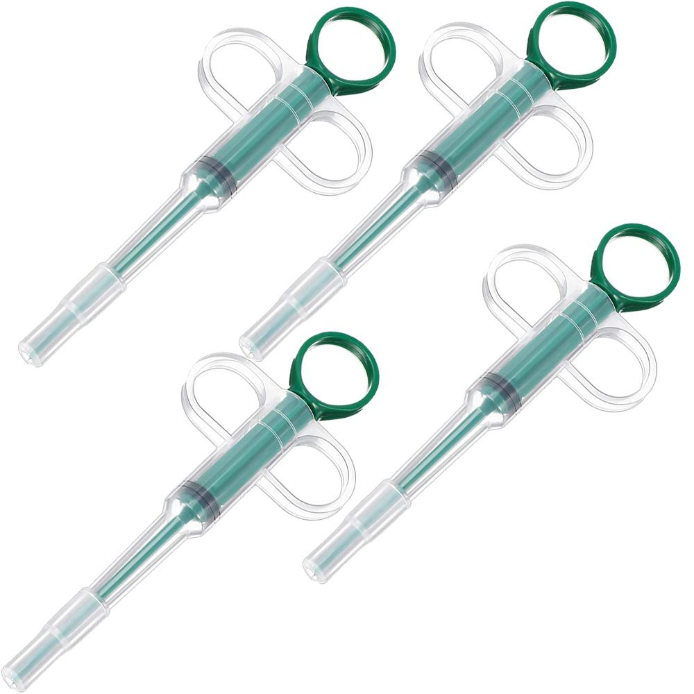 4 шт./компл., дозатор для таблеток для домашних животных, плунжерный тип, мягкий силиконовый дозатор для таблеток для собак, кошек