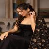 Ethereal Silk Anarkali Gown Sets with Sequined Floral Net Dupatta