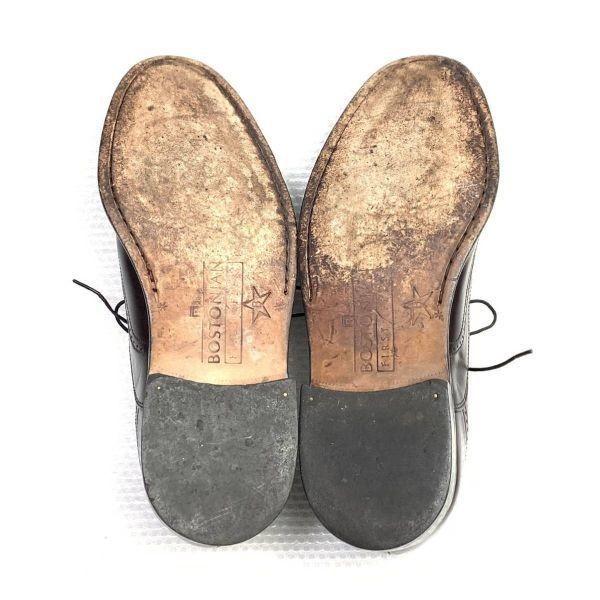 Винтажные туфли-броги Bostonian с крылышками 80-90-х годов, красно-коричневые, 8W 26.0(ИСПОЛЬЗОВАЛ)