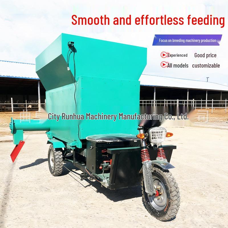 Electric Screw Feeder Cart for Cattle, Horse, & Sheep - 3 Cubic Meter Pellet Dispenser