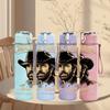 1PC Chico Rebeldes Cowboy 750ml sports water bottle leakproof straw lid outdoor office home