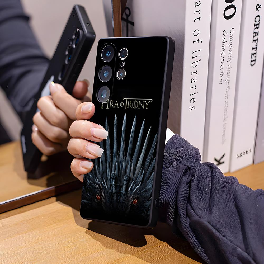 Чехол для телефона T-Thrones-Tv-Game для Samsung S26 Ultra S25 Edge Ultra S23 S22 S21 S20 Ultra Plus S24 Fe Стеклянная крышка