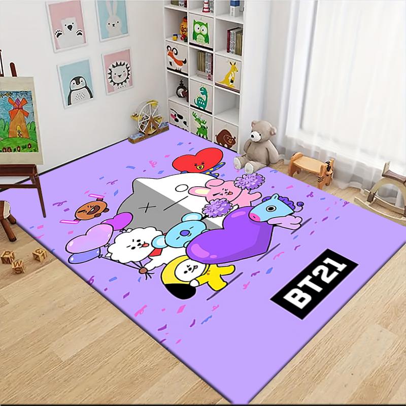 1Pc Cute Cupcake Friends Carpet Rug Customizable Soft Washable Antislip Home Living Room Sofa Mats Personalized Rug 091715