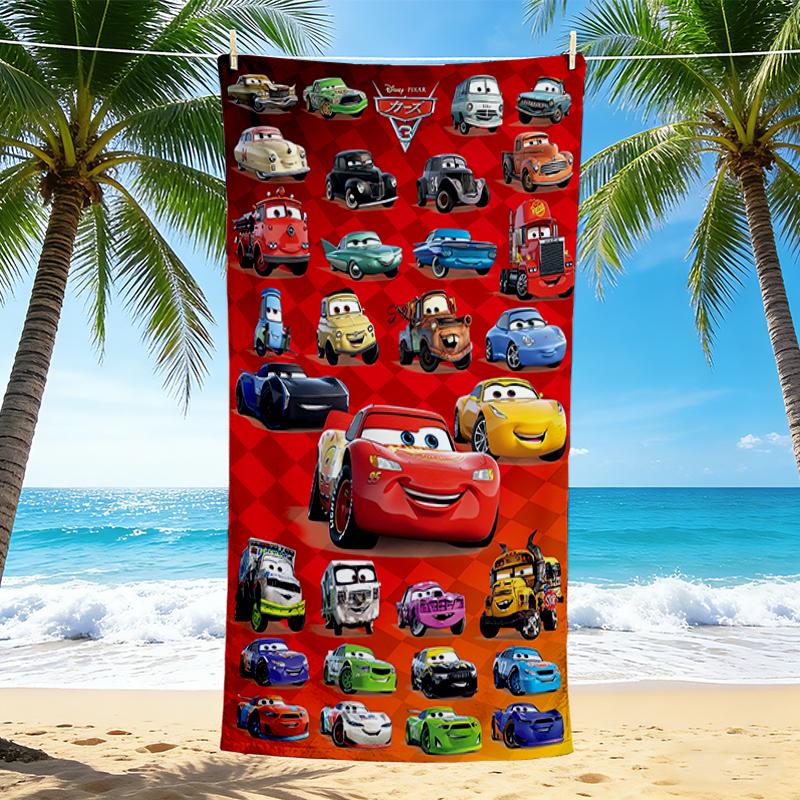 1Pc Cars Movie Characters Beach Towel, Quick Dry, Multi-Use for Beach Pool Gym Yoga Home Travel, Christmas, Halloween, Xmas Gift M928723