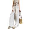 Cotton and linen striped wide-leg pants women's summer thin new high-waisted thin lazy drape casual pants