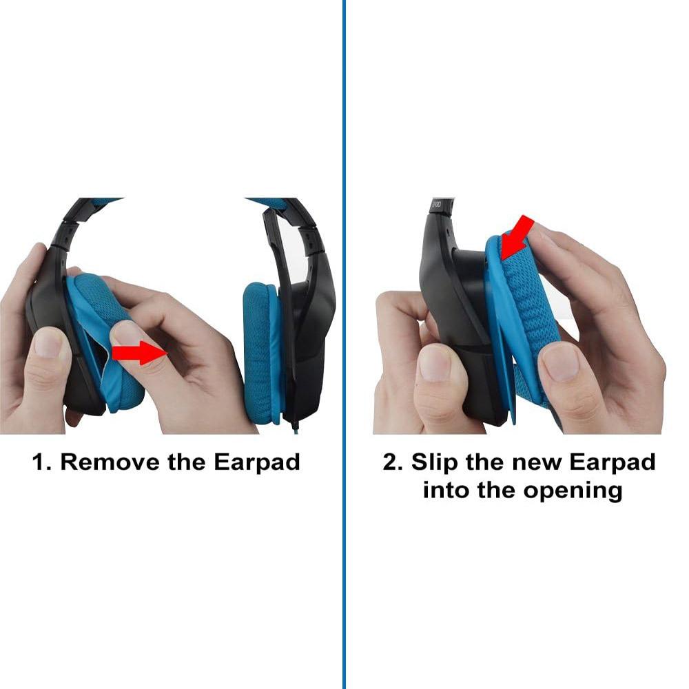 New Headphones Ear Cushions Sponge Earpads Cover Earmuffs Repair Parts for Logitech G35, G930, G332, G432