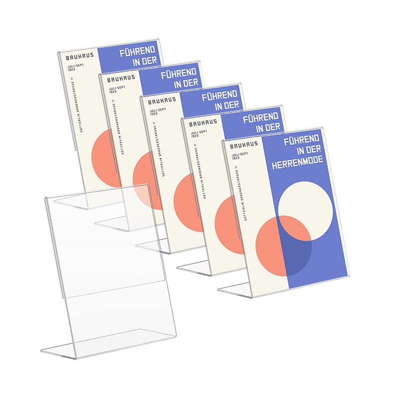 Рекламный стенд A6/L-образный кронштейн, идеально подходит для кафе, ресторана, выставки, офиса, промо-акции - прозрачный акрил