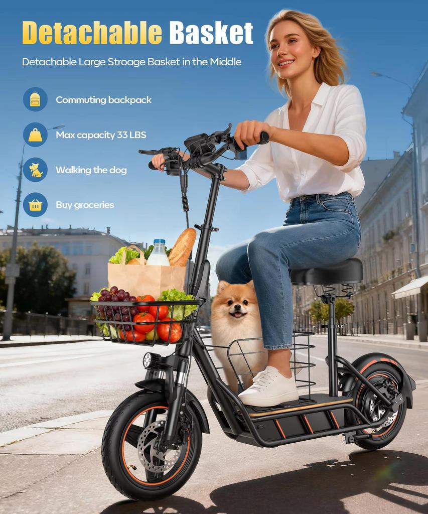 FREEBOY NEW H14 Adult Electric Scooter 600W Motor E-Scooter 36V 10AH Folding E-Scooter 14 Tire city eScooter