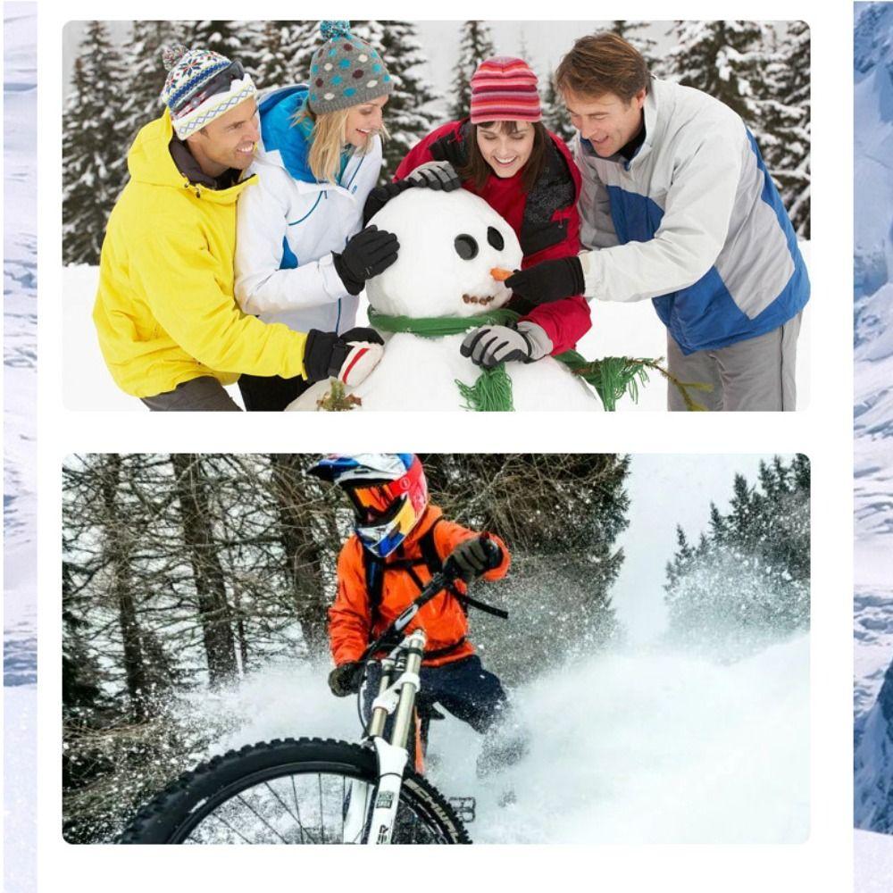 Полиэстеровые плюшевые сенсорные снежные перчатки, нескользящие перчатки для верховой езды, прочные лыжные перчатки, для улицы