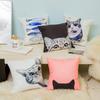 Милая мультяшная наволочка на подушку с выражением котенка, офисная подушка для сна, подушка-подушка для автомобиля, дивана