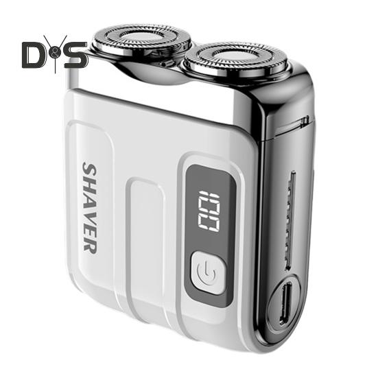 Мини-электробритва с ЖК-дисплеем, USB-перезаряжаемая водонепроницаемая дорожная бритва, портативный триммер для бороды для мужчин, инструмент для удаления волос, подарок отцу, мужу, парню