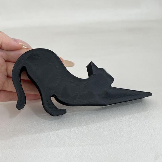 Растянутый кошачий стопор для двери клин противоскользящий ветрозащитный без сверления противоударный ковер плитка бетонный деревянный пол черный белый котенок декоративный