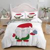 Christmas Duvet Cover Set 3D Print Cute Santa Claus Polyester Comforter Cover King Queen Size For Kid Boy Girl Teens Bedding Set
