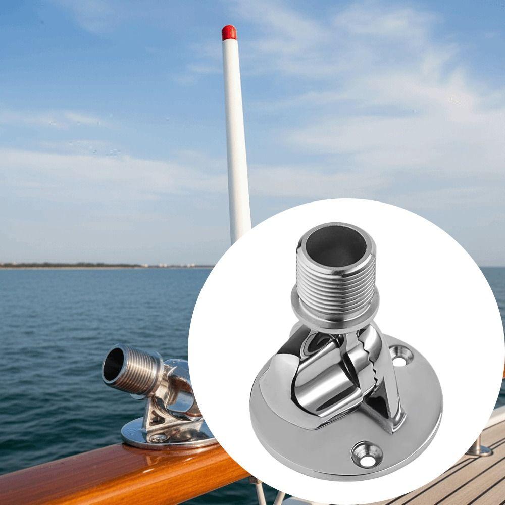 25mm Diameter Marine Antenna Mount 316 Stainless Steel Adjustable Antenna Mount Boat Hardware