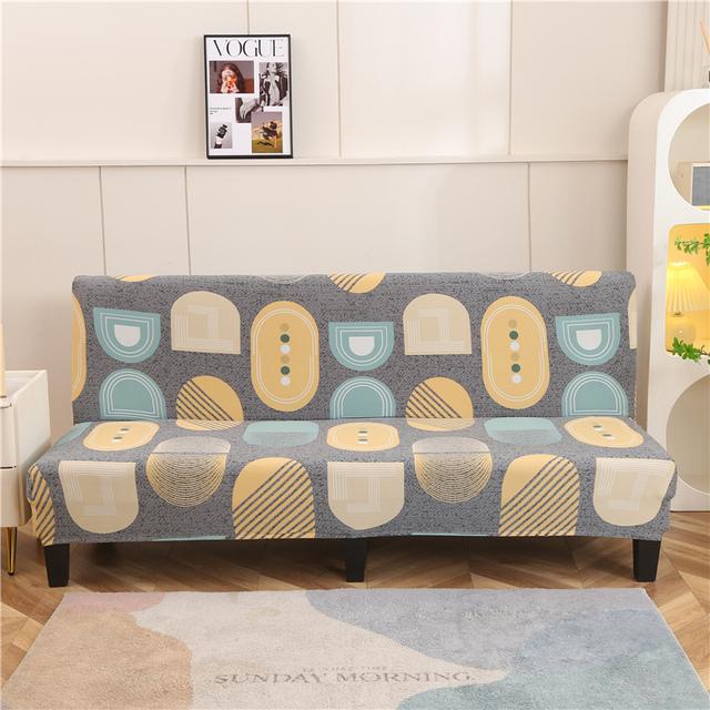 Складной чехол для дивана-кровати для гостиной, безрукие чехлы для диванов, эластичный материал из спандекса, мягкие чехлы