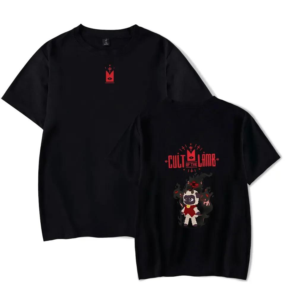 2024 Hot Game Cult Of The Lamb T Shirt For Adult And Kids Summer Short Sleeve Cotton Funny Tshirt Graphic Tees Streetwear Cospla