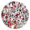 50Pcs/Set Various Patterns Self-adhesive Waterproof Football Stickers Soccer Star Pattern Luggage Decals Party Favor