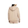 Nike С принтом логотипа, однотонная толстовка с капюшоном на молнии, женские толстовки бежевого цвета DM6416-200