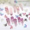 20Pcs Butterfly nail art accessories - nail decorations with iridescent and three-dimensional butterflies made of resin for nail art.