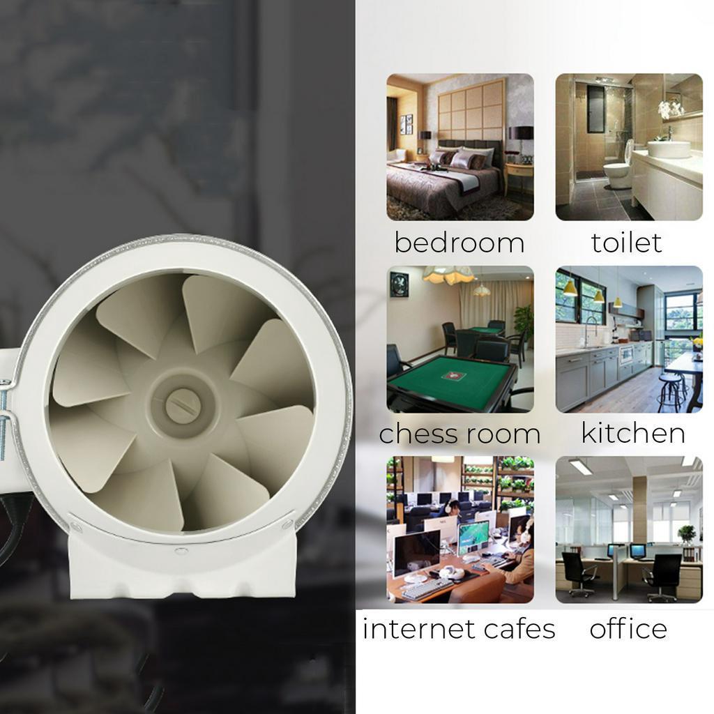 4'' 6'' 8'' Вентиляционный Встроенный Вентилятор для Трубопровода Воздуходувка Двухскоростной Контроллер Труба Вытяжной Вентилятор Бустер Турбовентилятор 220В