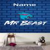 Personalized MrBeast logo Background Tapestry,Custom Name Birthday Party,Multifunctional Wall Decoration for Home Decor,Various Occasions