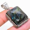 Labradorite Handmade 925 Sterling Silver Jewelry Pendant 1.69" G5p16