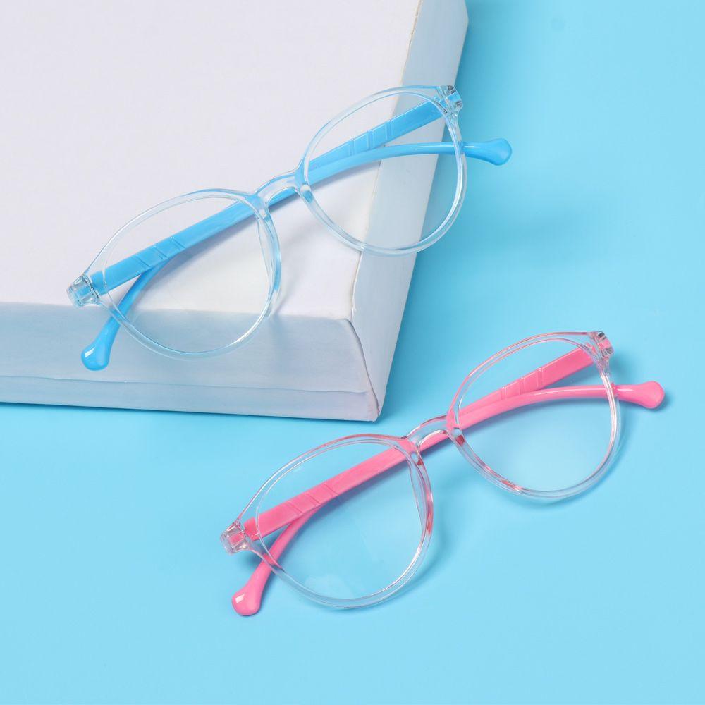 Online Classes Glasses Protection Round Eyeglasses Ultra Light Frame Kids Glasses Anti-blue Light