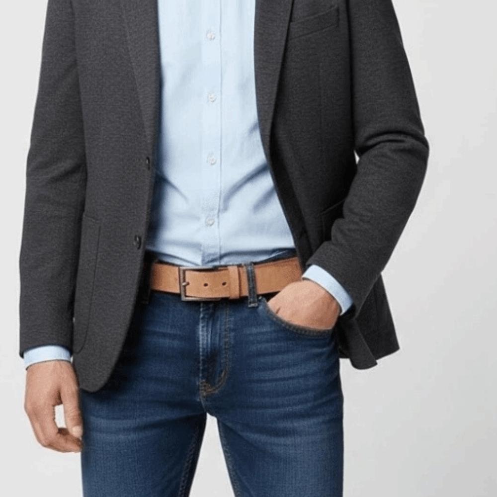 Long Genuine Leather Belt Zinc Zinc Alloy Jeans Waistband Adjustable Men Wide Belt Ornament