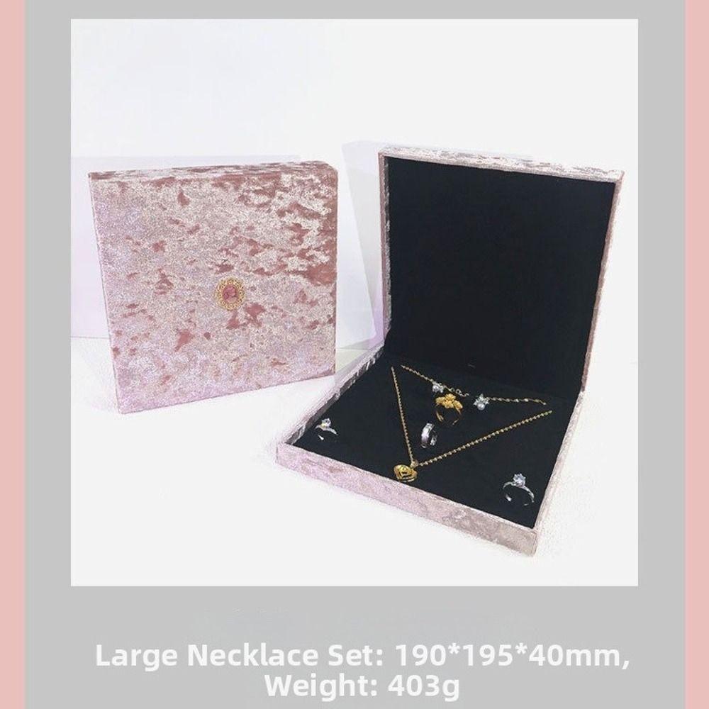 Bracelets Wedding Ring Display Case Pink Necklace Storage Box Retro Jewelry Box Gifts