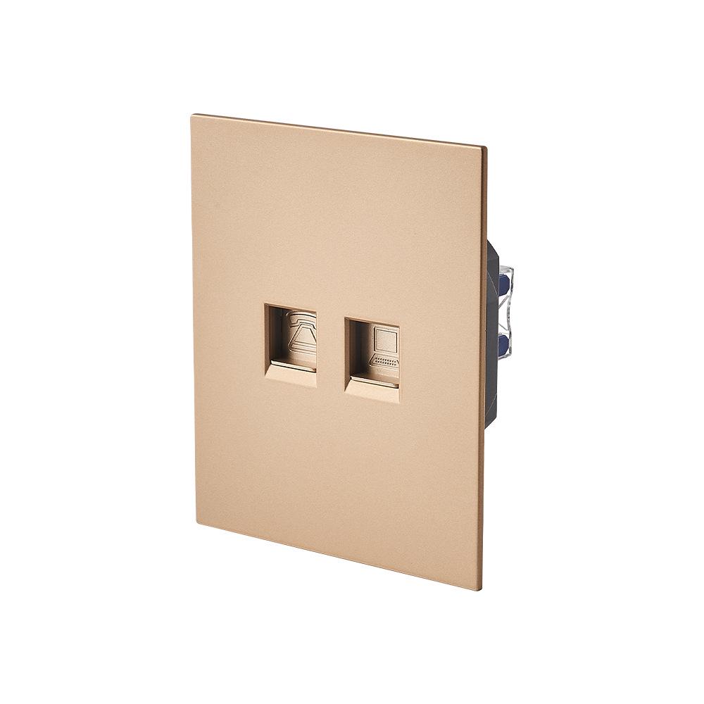 European Standard Flame Retardant Multi-Socket Wall Panel with Switch