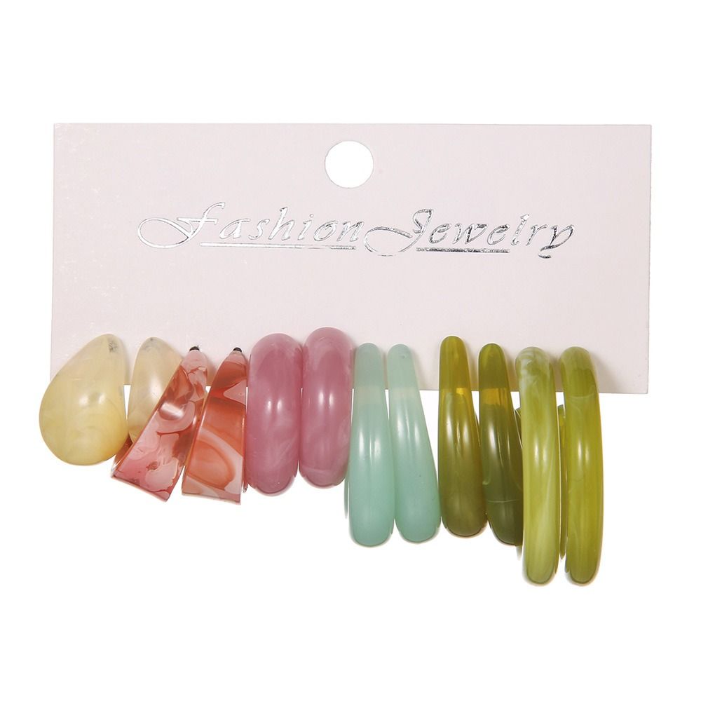 Fashion Large Earrings Sweet Dangle Earring Jewelry Gift Acrylic Earrings Set Girls