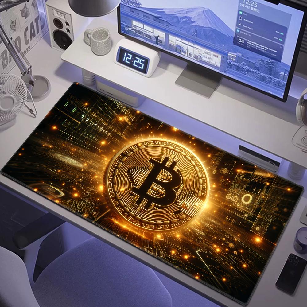 Cool Bitcoin Mouse Pad Large Computer Office Game Table Mat Hybxaxc Xxl Rubber Antislip Gaming Keyboard Mousepad Long Desk Pads