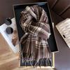 Korean Autumn Winter Warm Thickening Scarf Shawl Cashmere Imitation Tassel Scarves Unisex Neckerchief Wraps Bufanda Accessories