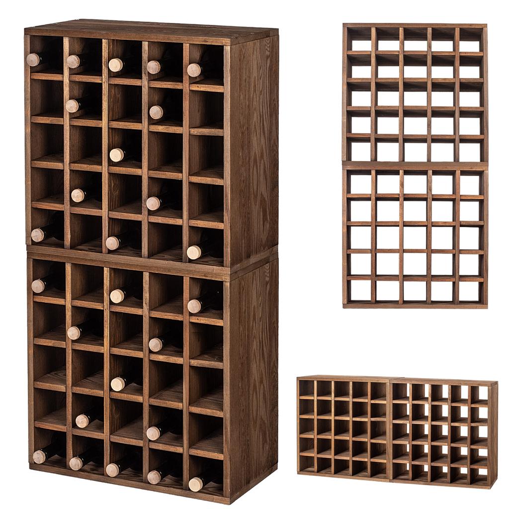 KADAX Винный стеллаж Шахматная доска Деревянный