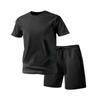 Mens Breathable Mesh 2-Piece Sportswear Set - Short Sleeve Tee Shorts Running Casual Wear