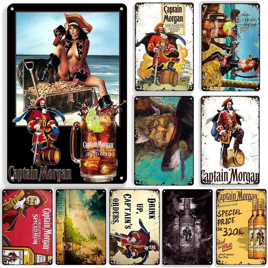Винтажный ромовый бренд, металлическая жестяная вывеска, булавка для девушки, плакат, металлические вывески, мужская пещера, домашний гараж, металлическая доска, украшение на стену, жестяная вывеска, декор