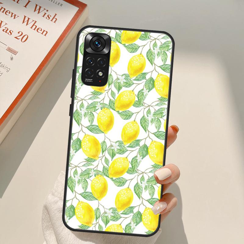 Чехол с тропическим летним фруктом и лимоном для Xiaomi Redmi Note 11 Pro 8 9 11S 10S 9S Note 10 Pro, чехол для Redmi 10 10C 9A 9C