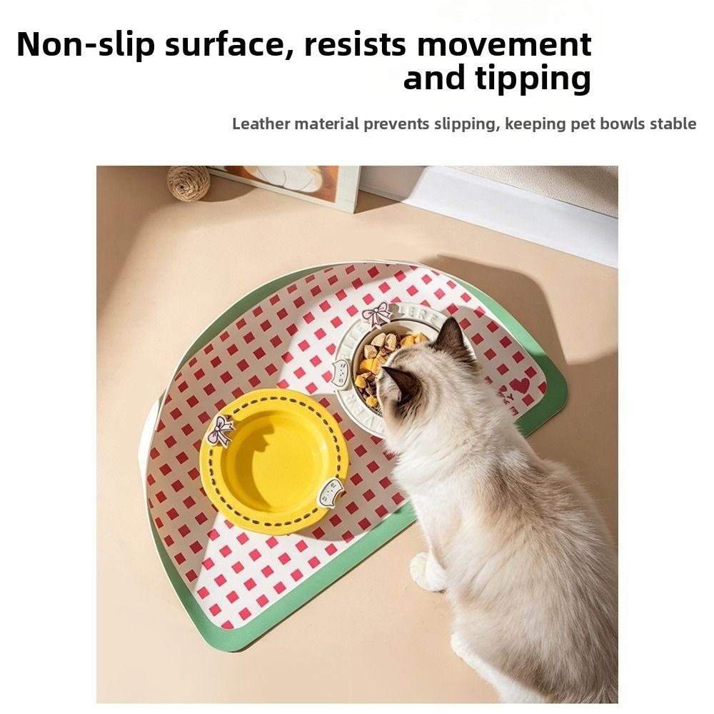Non-slip Cat Dog Food Mat Waterproof Pet Feeding Mat Easy Clean Cat Bowl Mat