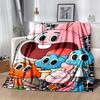 1pc Blanket The Amazing World of Gumball Print Design, Lightweight Blanket for Sofa, Bed- Soft &Warm, Gift for All Seasons like Christmas, Halloween