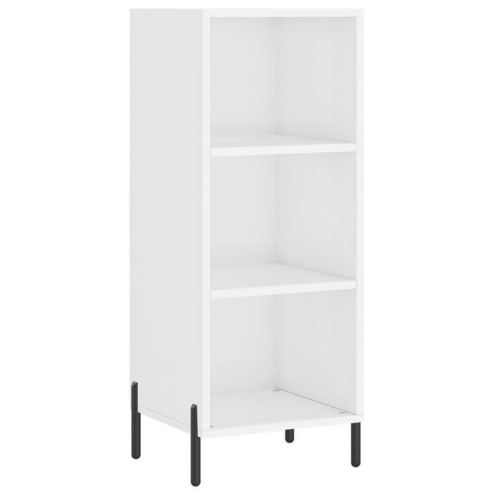 VidaXL Buffet High-gloss White 34.5x32.5x90 Cm Engineered Wood 828742